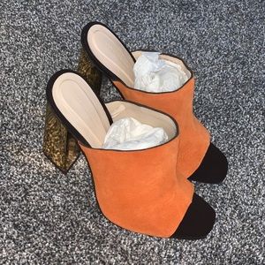 Zara orange Mules - like new! Size 7.5